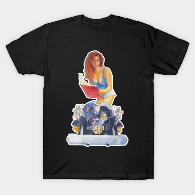 Porsche Engine Girl T-Shirt by RetroZest